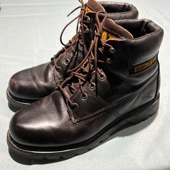 CAT Men Burgundy Colorado Leather Boots Size 12 B52 - Picture 9 of 13